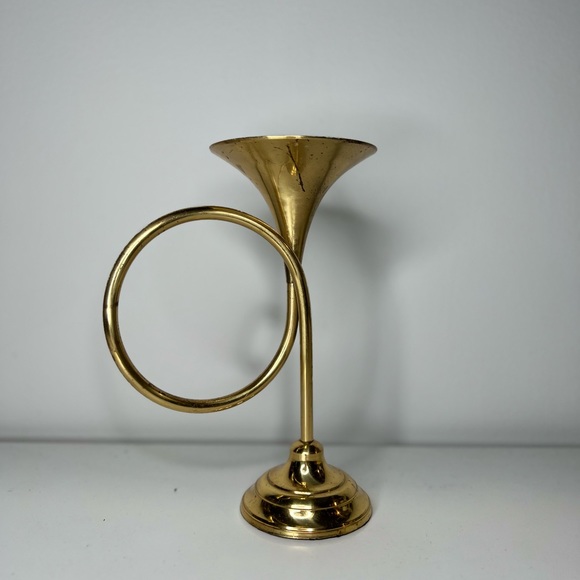Antique Vintage Trumpet candle holder - Picture 6 of 8